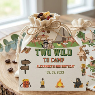 Etiquetas Para Recuerdos Cumpleaños salvaje de campamento safari Bosque 2do
