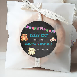 Etiquetas Para Recuerdos Cumpleaños Temática de Pequeño Monstruo