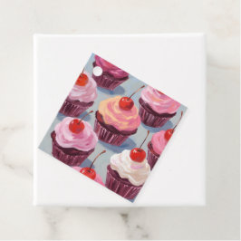 Etiquetas Para Recuerdos Cupcakes de Cereza Glaseados | Celebración de Cump