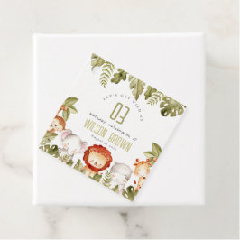 Etiquetas Para Recuerdos Cura salvaje de los animales de Safari Tropical