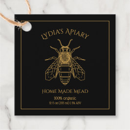Etiquetas Para Recuerdos Custom Home Brewed Honey Wine Square Tag