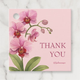 Etiquetas Para Recuerdos Custom Pink Orchid Business Thank You Tag
