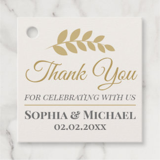 Etiquetas Para Recuerdos Custom Thank You for Wedding Elegant Template
