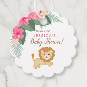 Etiquetas Para Recuerdos Cute bebé saltando león gracias