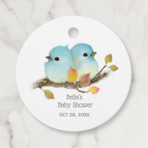 Etiquetas Para Recuerdos Cute Bluebirds Bird Baby Shower