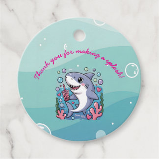 Etiquetas Para Recuerdos Cute Boba Shark Under Sea Baby Shower