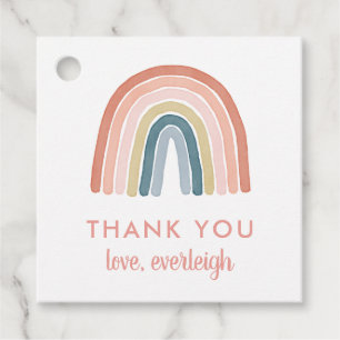 Etiquetas Para Recuerdos Cute Boho Rainbow Birday Name Gracias Coral F