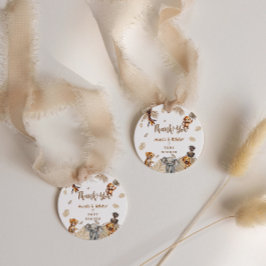 Etiquetas Para Recuerdos Cute Boho Safari Animals Baby Shower Gracias