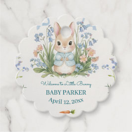 Etiquetas Para Recuerdos Cute Bunny Spring Floral Personalized Baby Shower 