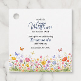 Etiquetas Para Recuerdos Cute Colorful Little Wildflower 1st Birthday Party