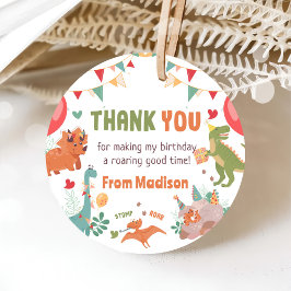 Etiquetas Para Recuerdos Cute Dinosaur Birthday Gracias Por Favor Tags