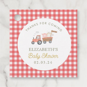 Etiquetas Para Recuerdos Cute Farm Animal Barnyard Baby Shower