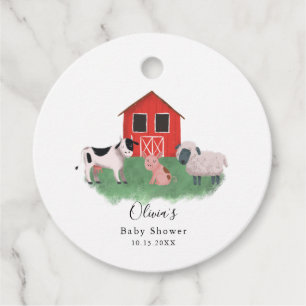 Etiquetas Para Recuerdos Cute Farm Animals Baby Shower Gracias