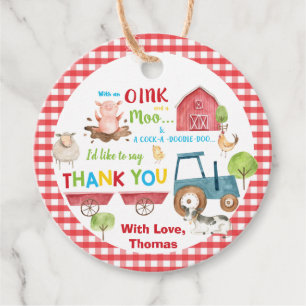 Etiquetas Para Recuerdos Cute Farm Animals Barnyard Birthday Gracias