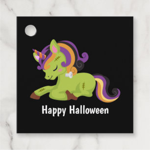 Etiquetas Para Recuerdos Cute Frankenstein Unicorn Halloween