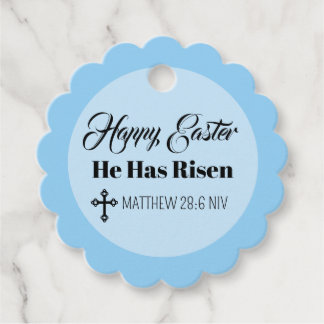 Etiquetas Para Recuerdos Cute Happy Easter He Has Risen Bible Verse Blue