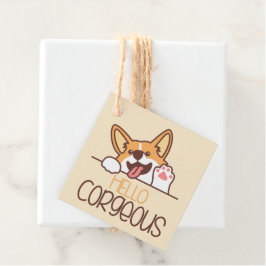 Etiquetas Para Recuerdos Cute Hello Corgi Dog