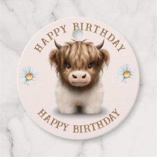 Etiquetas Para Recuerdos Cute Highlands Escocia Cow