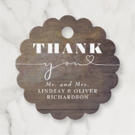 Etiquetas Para Recuerdos Cute Love Heart Textos Rústico Boda Gracias