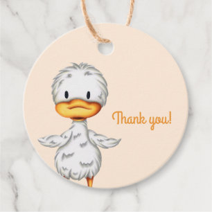 Etiquetas Para Recuerdos Cute minimalist duck illustration thank you