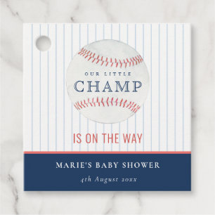 Etiquetas Para Recuerdos Cute Naval Nuestro Pequeño Campeón Baby Shower De 