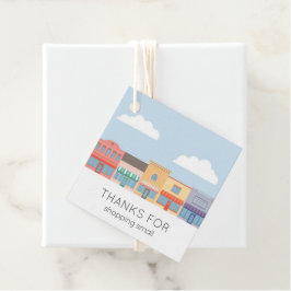 Etiquetas Para Recuerdos Cute Pastel Buildings Modern Hang Tag