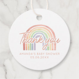 Etiquetas Para Recuerdos Cute Pastel Watercolor Arcoiris Baby Shower