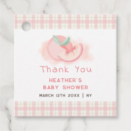 Etiquetas Para Recuerdos Cute Peach Baby Shower Rosa