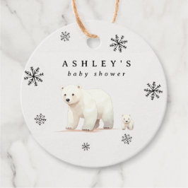 Etiquetas Para Recuerdos Cute Polar Bear Winter Baby Shower