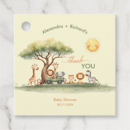 Etiquetas Para Recuerdos Cute safari animals gender neutral baby shower