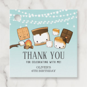 Etiquetas Para Recuerdos Cute S'mores Smore Birday Party Gracias Blue