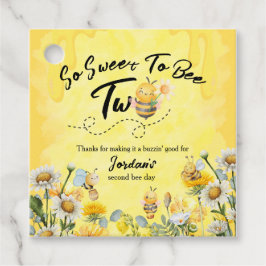 Etiquetas Para Recuerdos Cute Sweet To Bee Two Wildflower 1st birthday