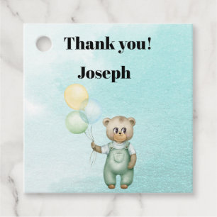 Etiquetas Para Recuerdos cute teddy bear green background