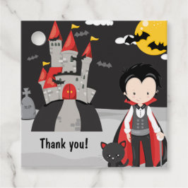 Etiquetas Para Recuerdos Cute Vampire Boy Halloween niños Spooky cumpleaños