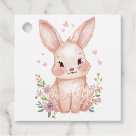 Etiquetas Para Recuerdos Cute Woodland Bunny Baby Shower Pink Bunny Pastel 