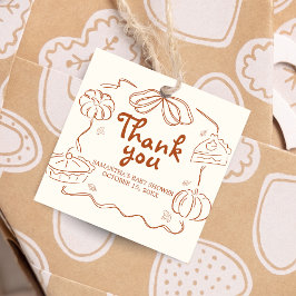 Etiquetas Para Recuerdos Cutie Cumpkin Pumpkin Baby Shower Square