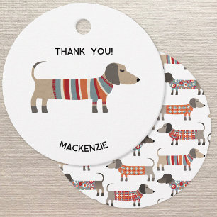 Etiquetas Para Recuerdos Dachshund Wiener Sausage Dog Personalizado