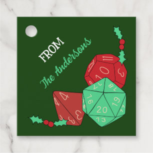 Etiquetas Para Recuerdos Dados de juegos RPG, tablero, Navidades de juegos 