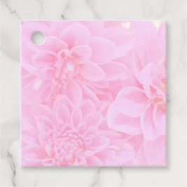 Etiquetas Para Recuerdos Dahlias En Rosa Suave