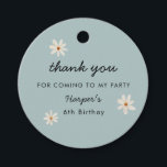 Etiquetas Para Recuerdos Daisy Birthday Party<br><div class="desc">La fascinante etiqueta de chica de la fiesta de cumpleaños con el ilustracion acuarela de la flor silvestre. El texto dice "gracias por venir a mi fiesta". ¡Perfecto para un fiesta de primavera o verano!</div>