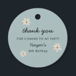 Etiquetas Para Recuerdos Daisy Birthday Party<br><div class="desc">La fascinante etiqueta de chica de la fiesta de cumpleaños con el ilustracion acuarela de la flor silvestre. El texto dice "gracias por venir a mi fiesta". ¡Perfecto para un fiesta de primavera o verano!</div>