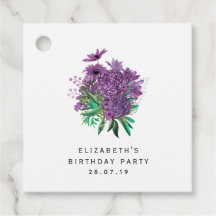 Damasco de Floral Vintage Purple e Ivory