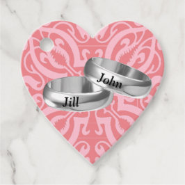 Etiquetas Para Recuerdos damasco rosa de personalizable