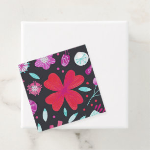 Etiquetas Para Recuerdos Dark Floral Boho Watercolor
