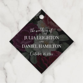 Etiquetas Para Recuerdos Dark Florals