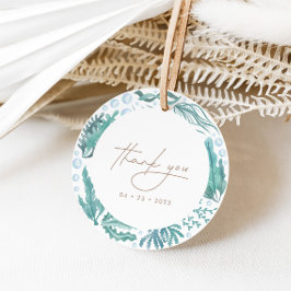 Etiquetas Para Recuerdos Debajo del mar Acuarela Nautical Gracias