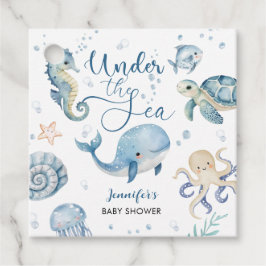Etiquetas Para Recuerdos Debajo Del Sea Boy Watercolor Baby Shower Favor Ta