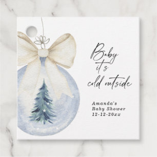 Etiquetas Para Recuerdos decoración de árbol de Navidad con lazo Baby showe