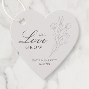 Etiquetas Para Recuerdos Deja que el amor crezca Bodas Florales Elegantes G