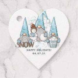 Etiquetas Para Recuerdos Deja que nieve Gnomos nórdicos
